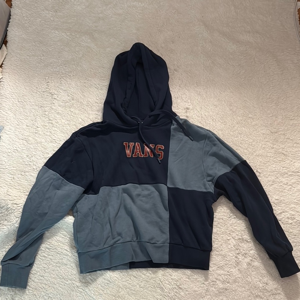 Vans Blue Color-Blocked Hoodie Sweatshirt